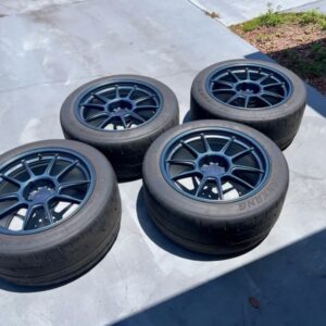 set of TSW Imatra in satin dark blue For MK5 Supra.