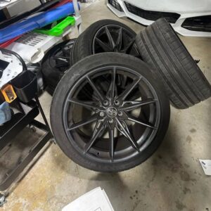 Set of Toyota Supra wheels, fits BMW G-series cars.